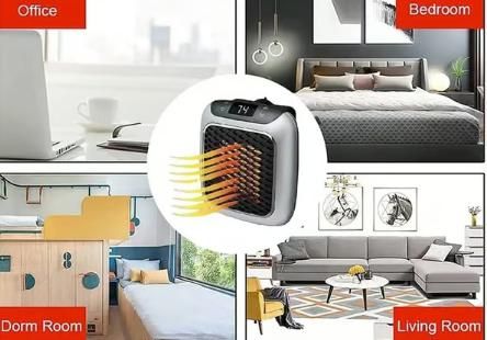 Portable Turbine Heater Wall-Mounted Electric Convector Heater ? Silent Infrared Fan Stove for Bathroom, Bedroom & Greenhouse | Energy-Saving Small Indoor Room Heater 220V (MULTI)