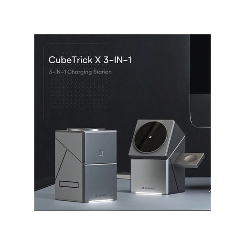 3 in 1 Charging Station for Apple, iPhone Mag-Safe Charger, Qi2 Certified, Rotating Wireless Charger Stand for iPhone 17,16,15,14,13,12 Series, Apple...