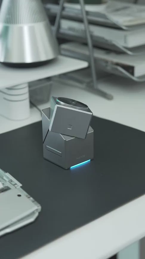 3 in 1 Charging Station for Apple, iPhone Mag-Safe Charger, Qi2 Certified, Rotating Wireless Charger Stand for iPhone 17,16,15,14,13,12 Series, Apple...